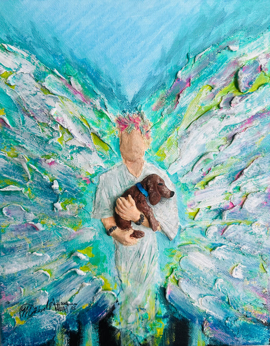Eternal Vibrance Angel Sculpture Wall Art Print