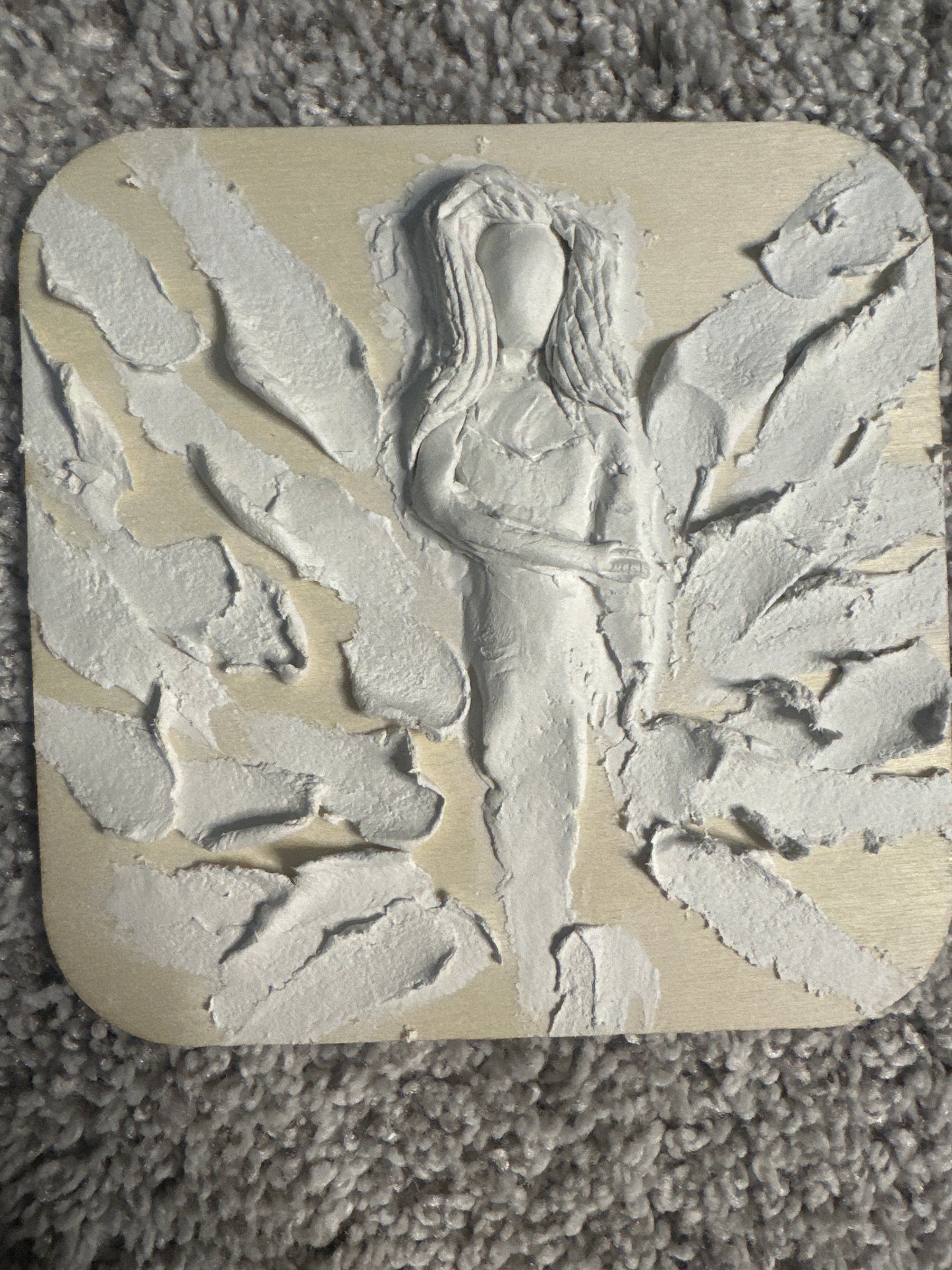 4 x 4 Wood Canvas Angels